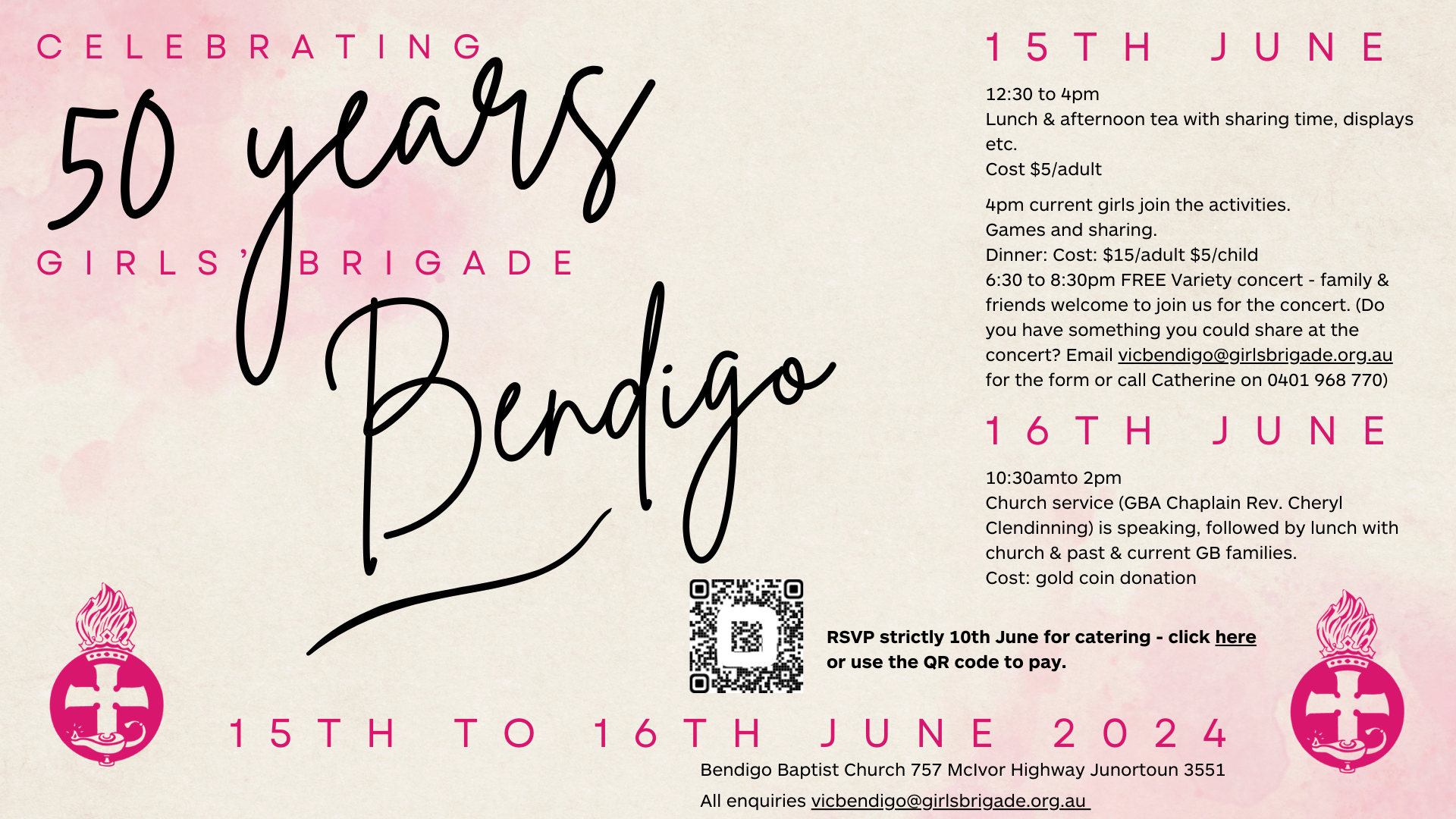 GB Bendigo 50th Birthday Invitation